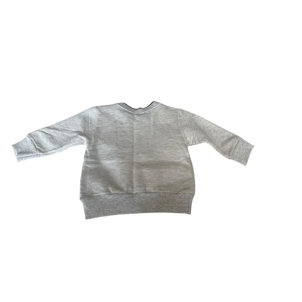 Milon Baby Grey Black Long Sleeve Top And Camo Joggers Set Size P or 3 months